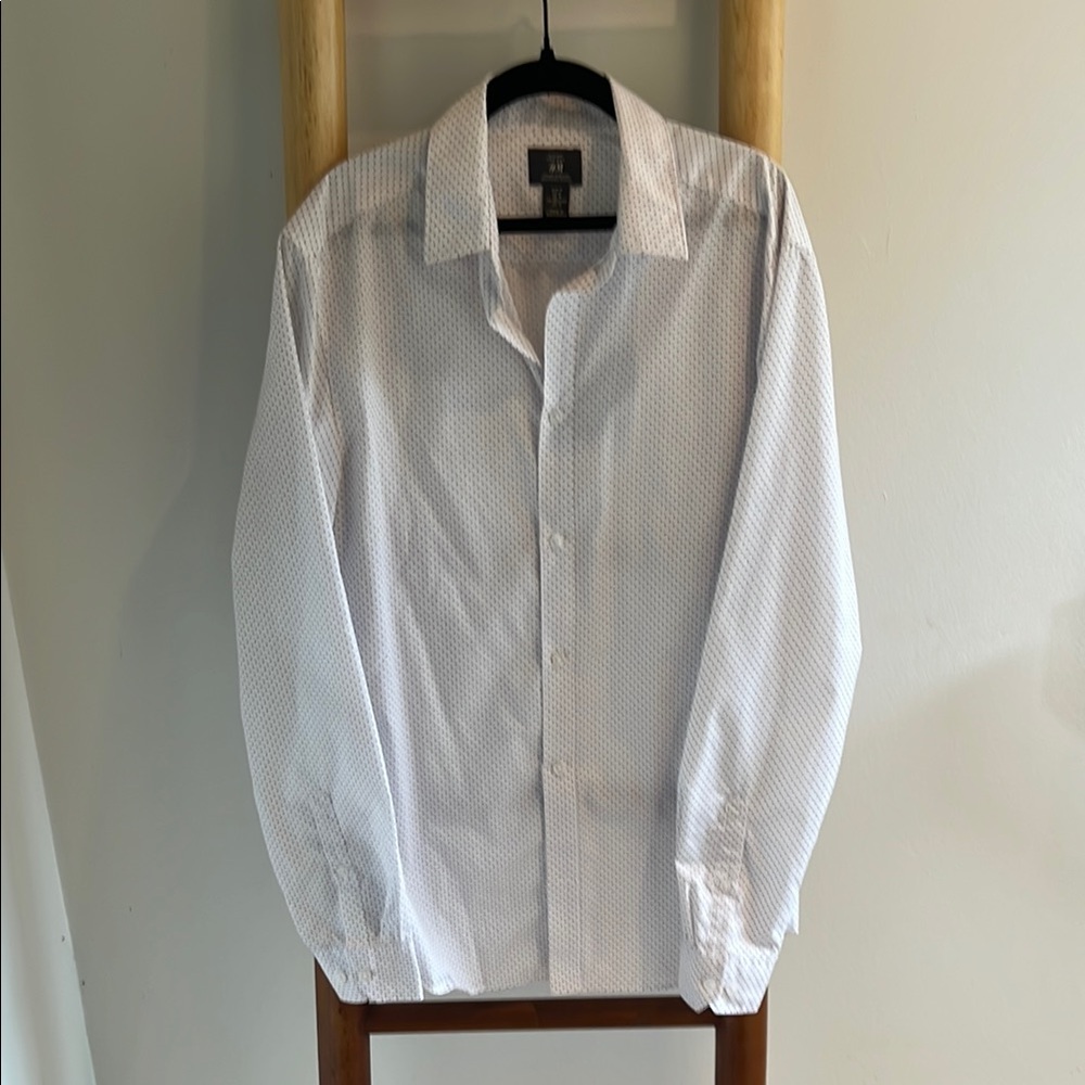 H&M B/W dotted Slim Fit Dress Shirt